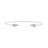 0.22ct 14k White Gold Diamond Bangle